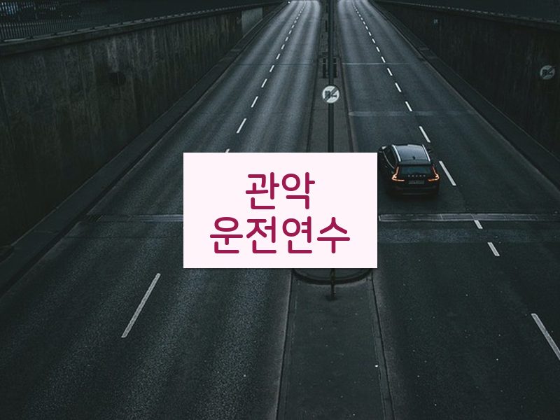 관악운전연수 후기
