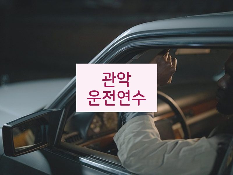 관악운전연수 후기