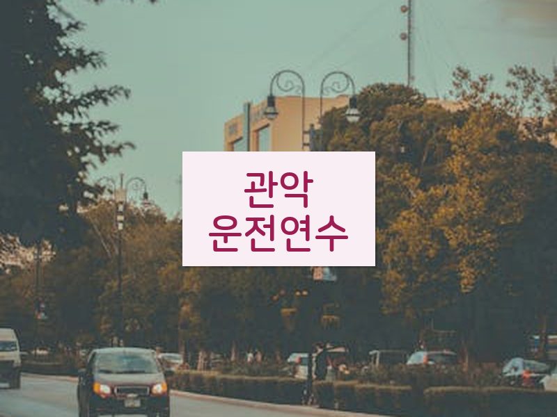 관악운전연수 후기