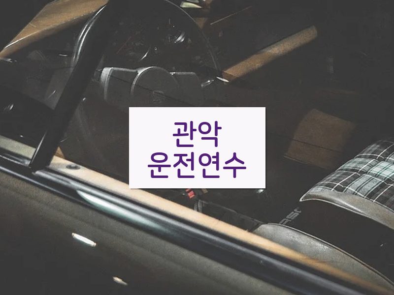 관악운전연수 후기