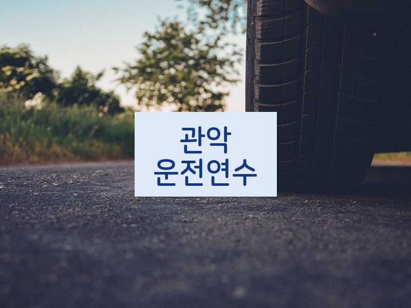 관악운전연수 후기