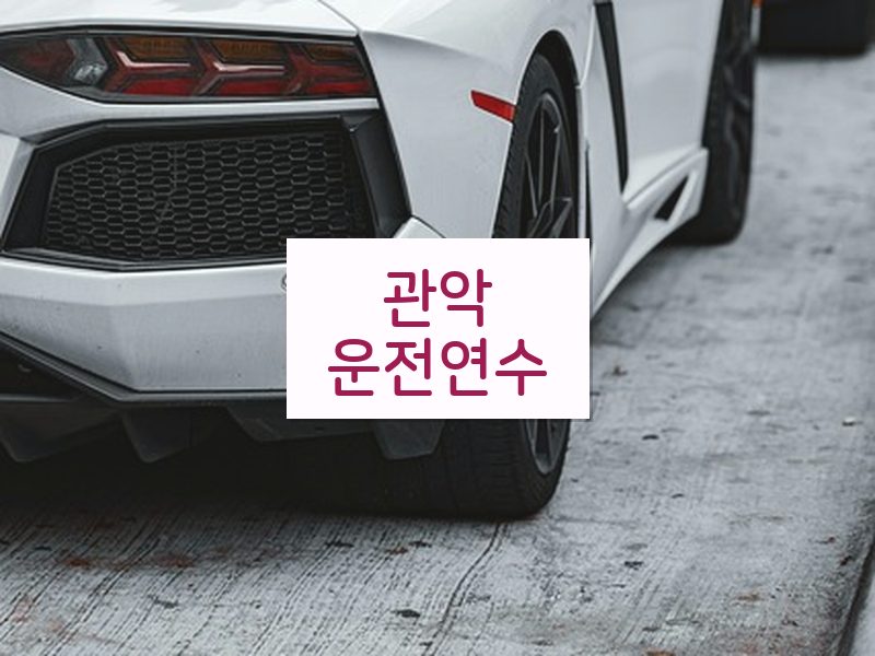관악운전연수 후기
