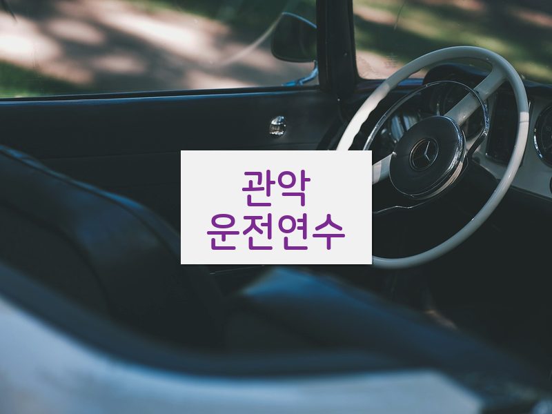 관악운전연수 후기