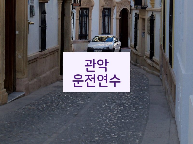 관악운전연수 후기