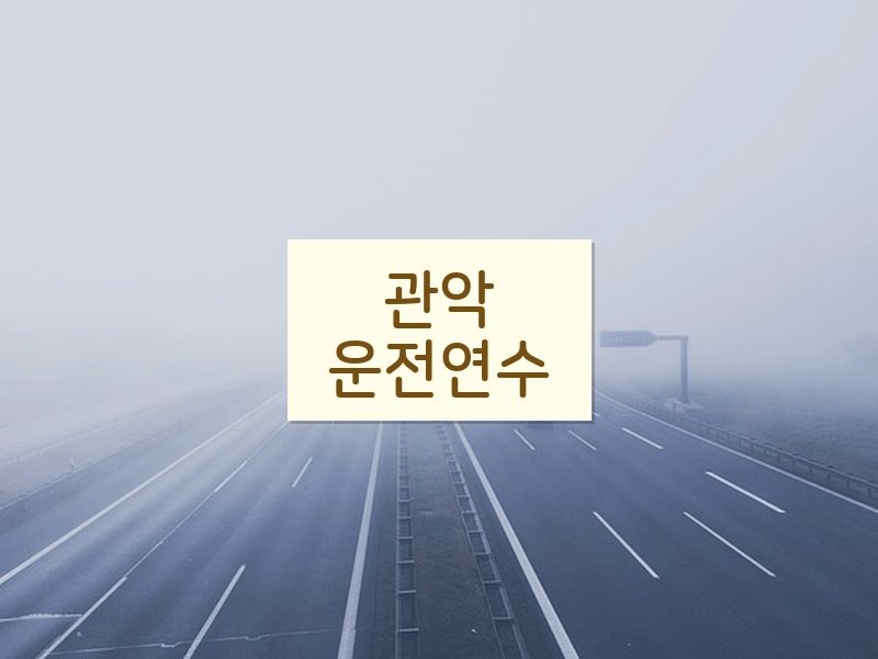 관악운전연수 후기