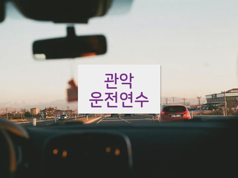 관악운전연수 후기