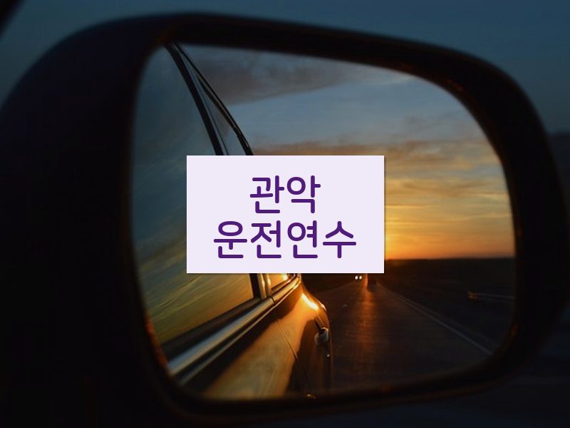 관악운전연수 후기