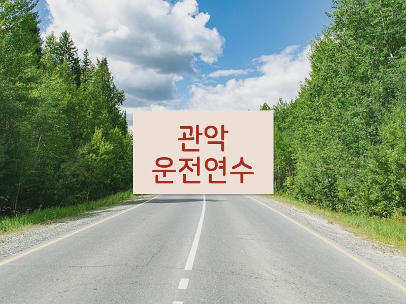 관악운전연수 후기