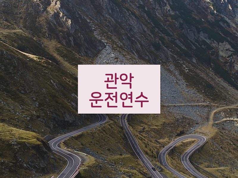 관악운전연수 후기
