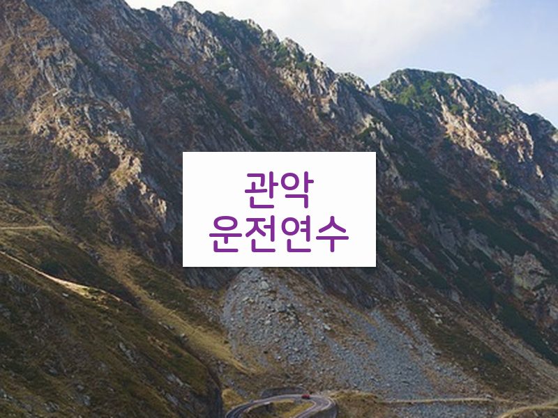 관악운전연수 후기