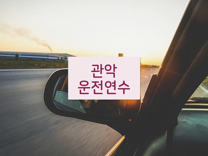관악운전연수 후기