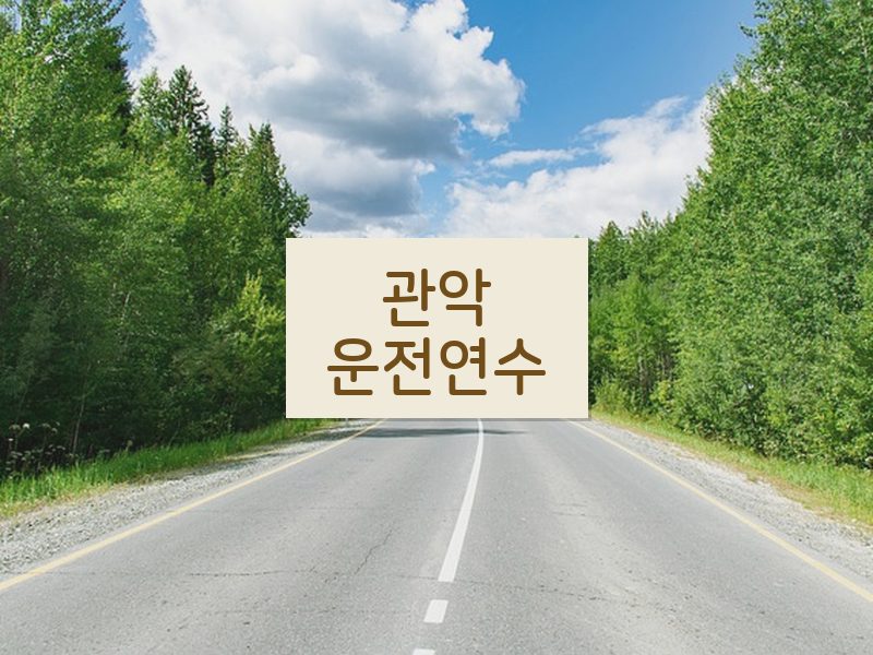 관악운전연수 후기