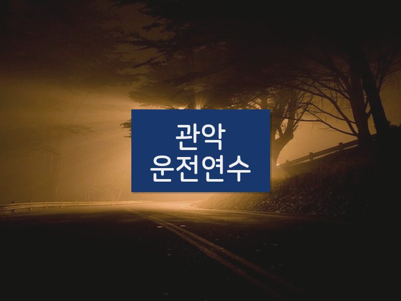 관악운전연수 후기