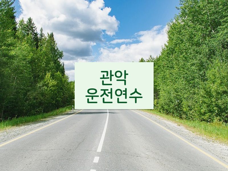 관악운전연수 후기