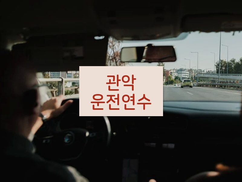 관악운전연수 후기