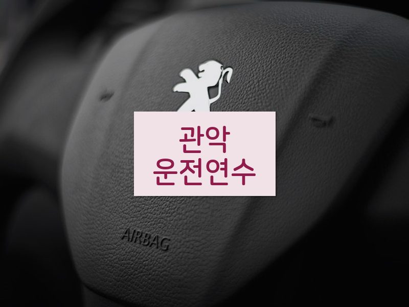 관악운전연수 후기