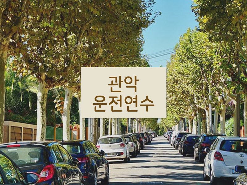 관악운전연수 후기