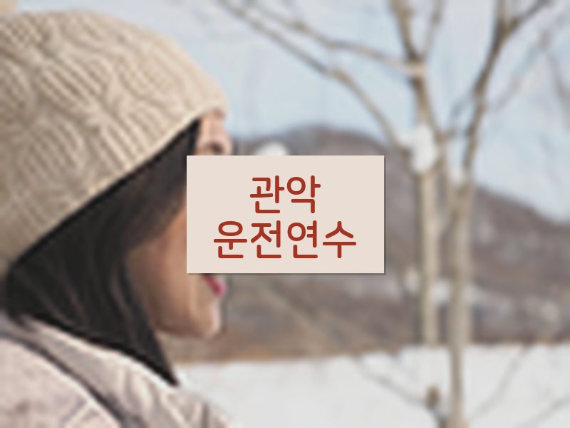 관악운전연수 후기