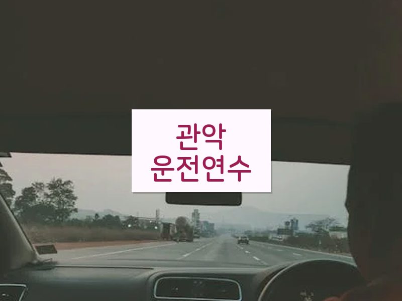 관악운전연수 후기