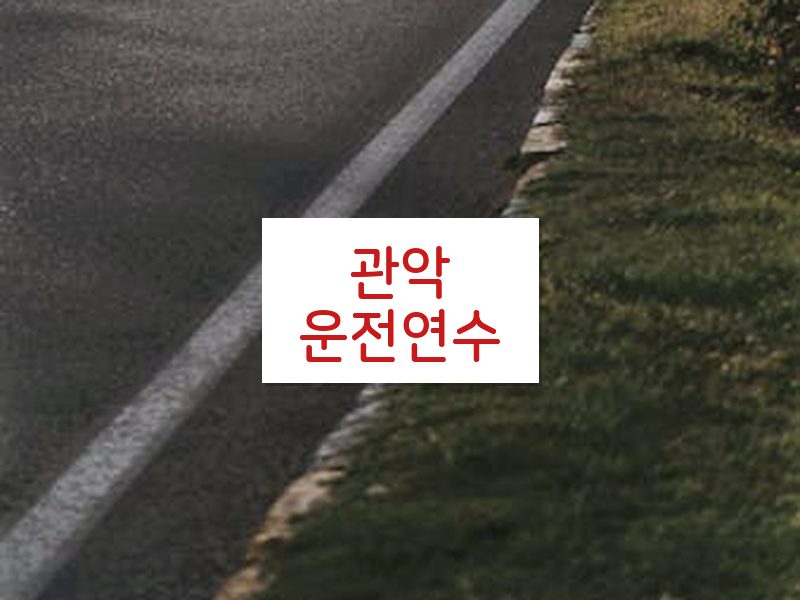 관악운전연수 후기