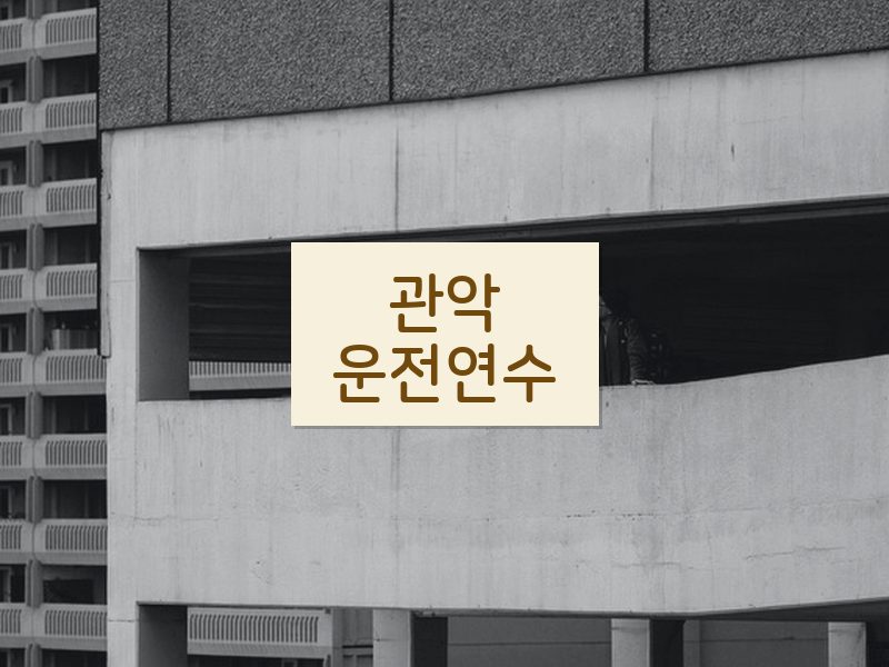 관악운전연수 후기