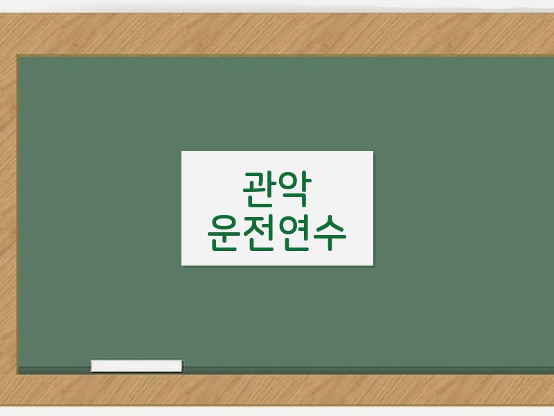 관악운전연수 후기