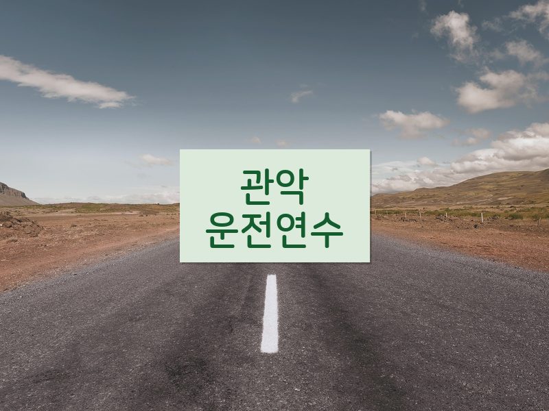 관악운전연수 후기