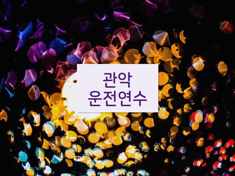 관악운전연수 후기