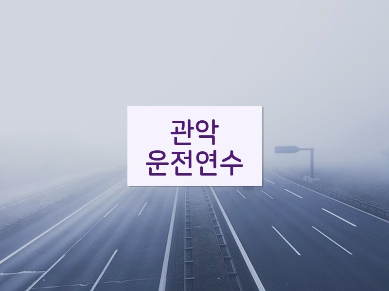 관악운전연수 후기