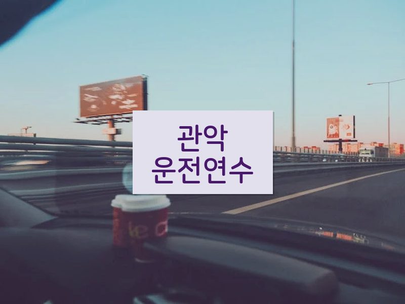 관악운전연수 후기