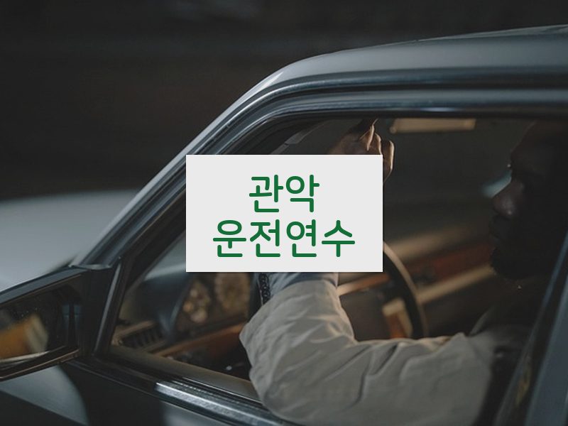 관악운전연수 후기