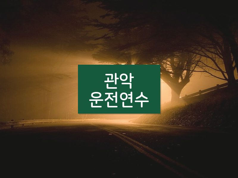 관악운전연수 후기