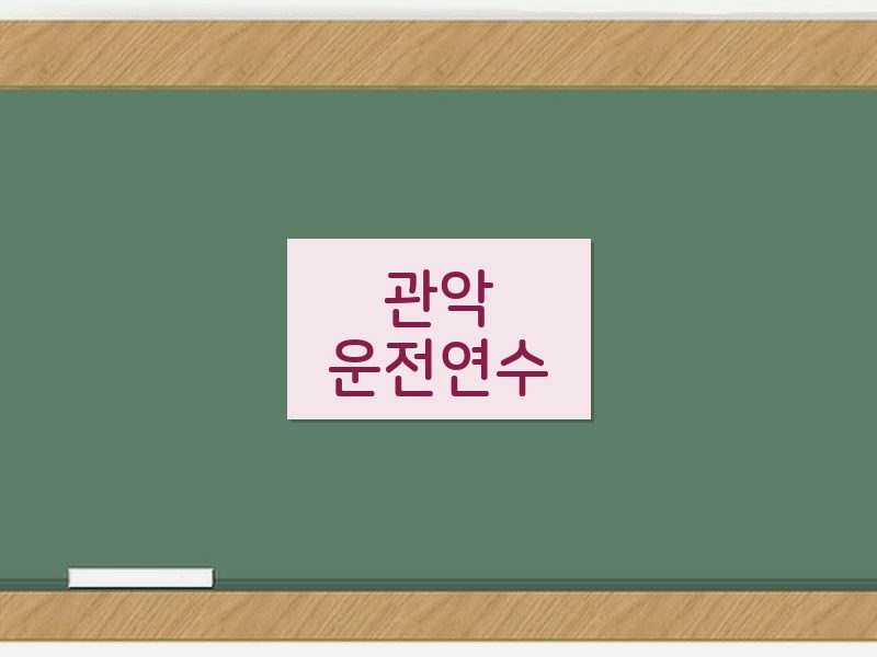 관악운전연수 후기