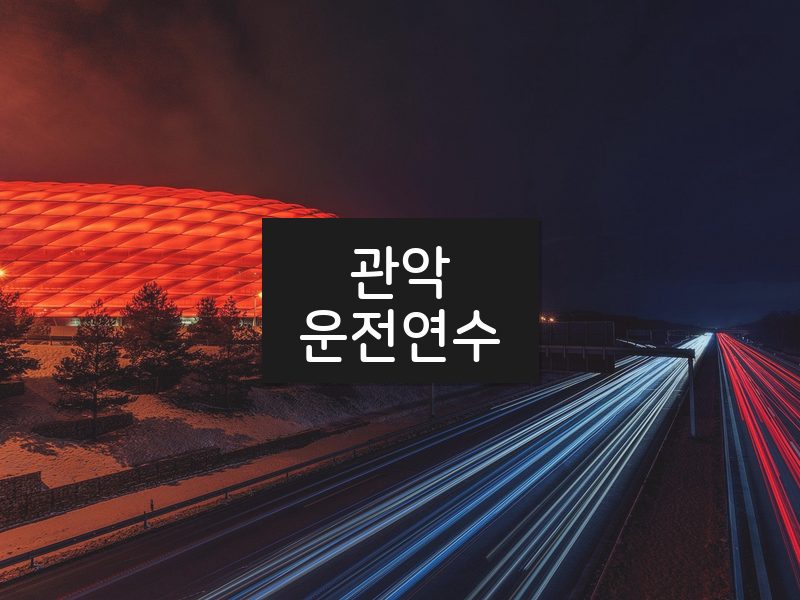 관악운전연수 후기