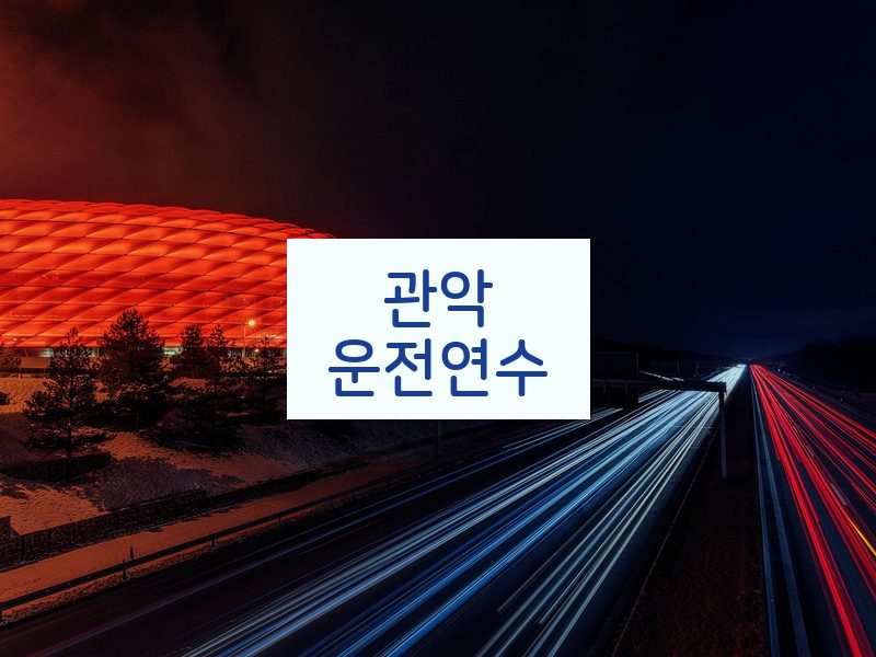관악운전연수 후기