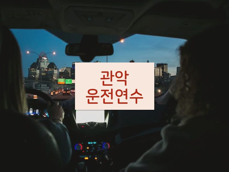 관악운전연수 후기