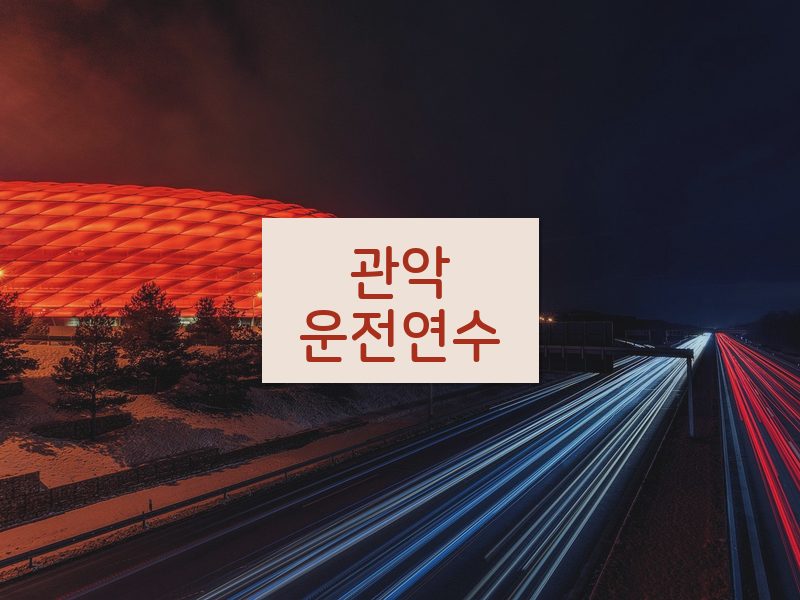 관악운전연수 후기