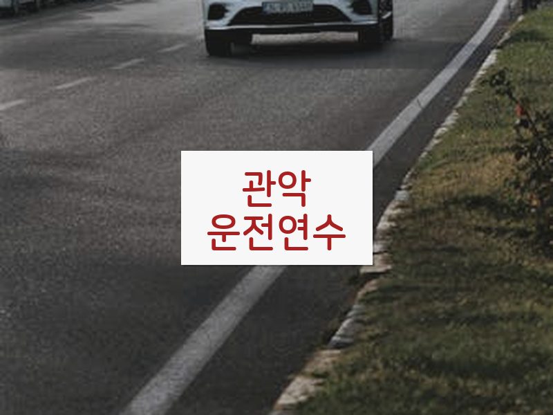 관악운전연수 후기