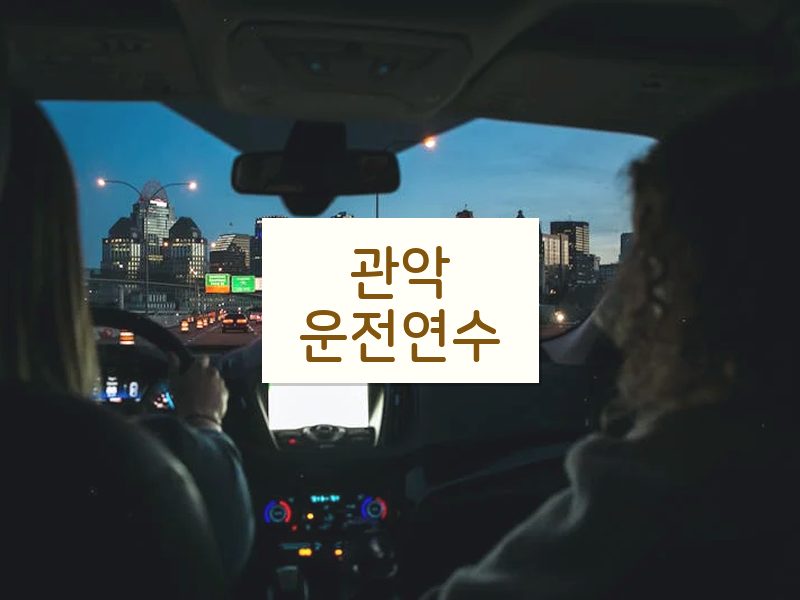 관악운전연수 후기