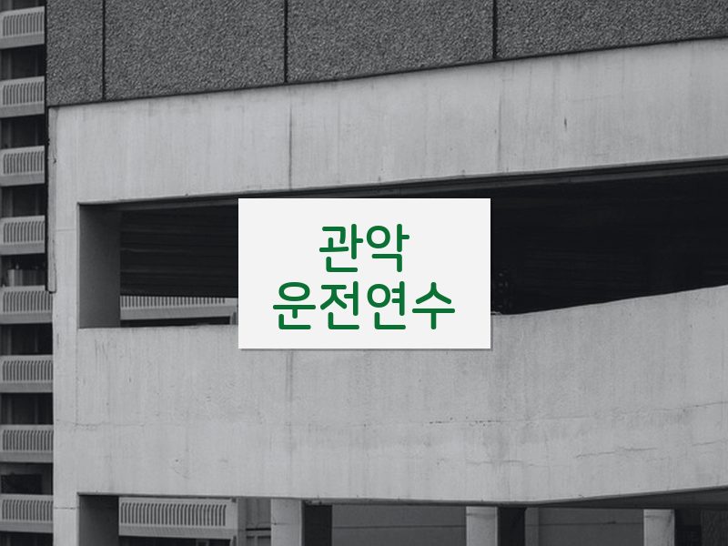 관악운전연수 후기