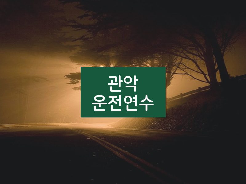 관악운전연수 후기