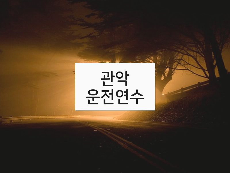 관악운전연수 후기