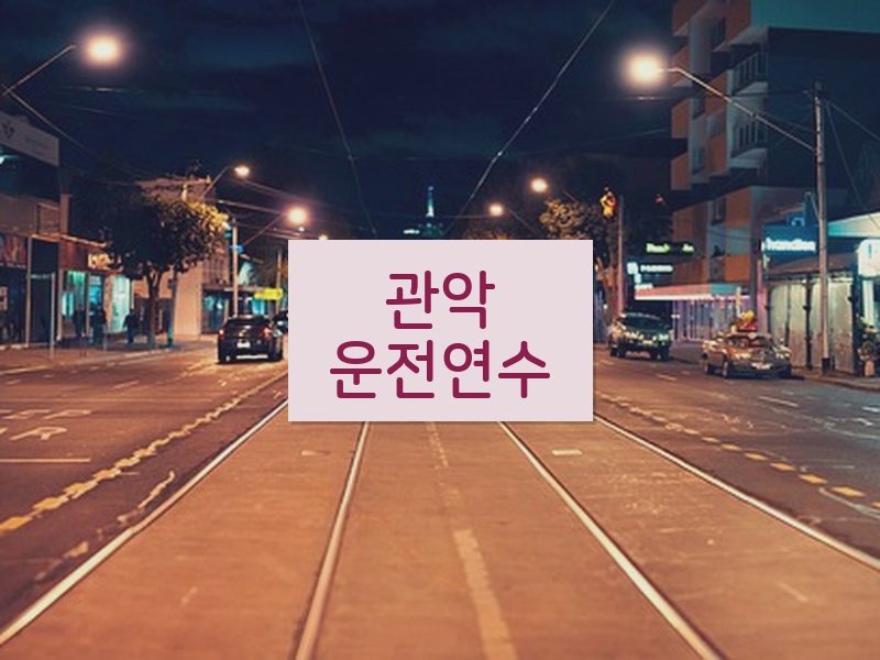 관악운전연수 후기