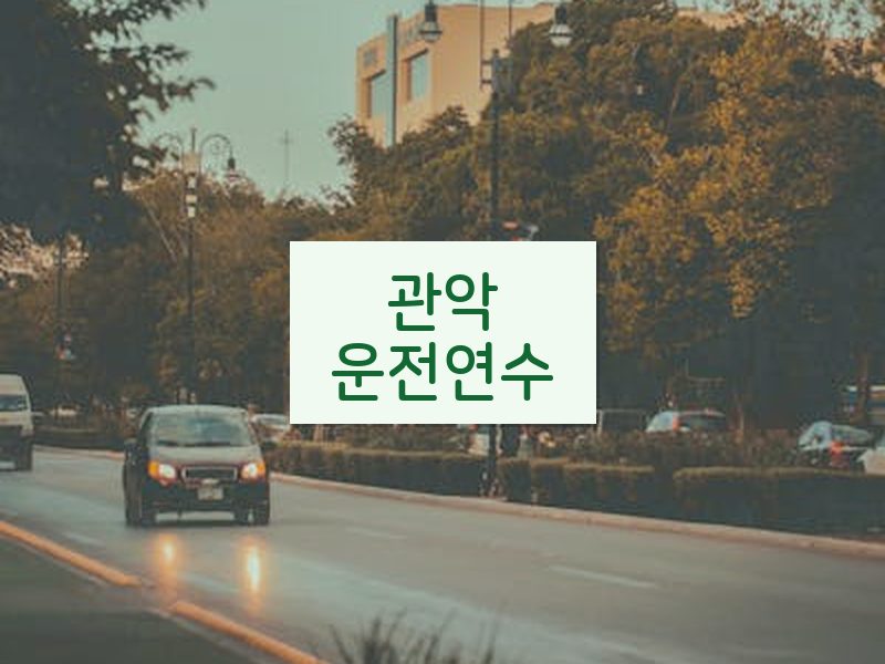 관악운전연수 후기