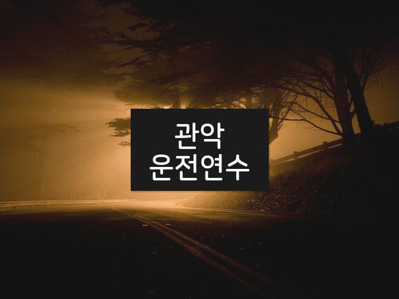 관악운전연수 후기