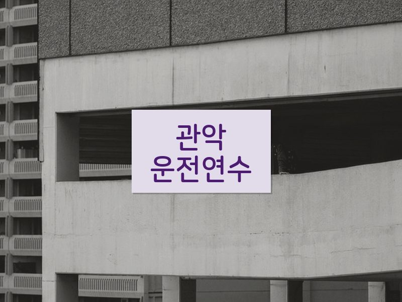 관악운전연수 후기