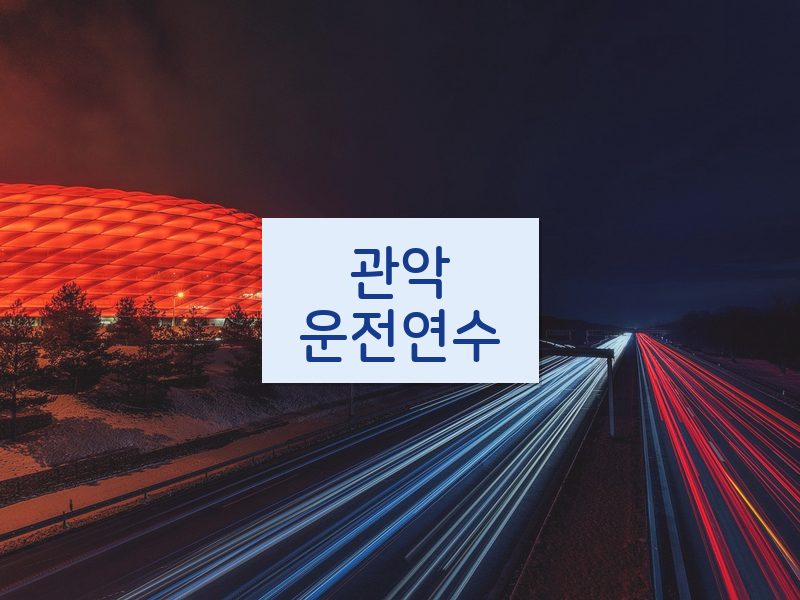관악운전연수 후기