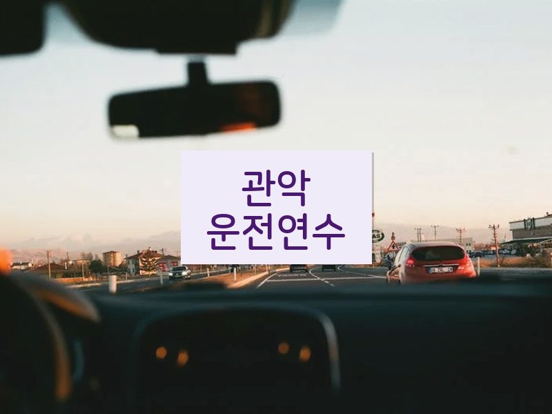 관악운전연수 후기