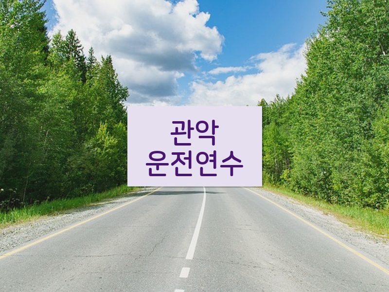 관악운전연수 후기