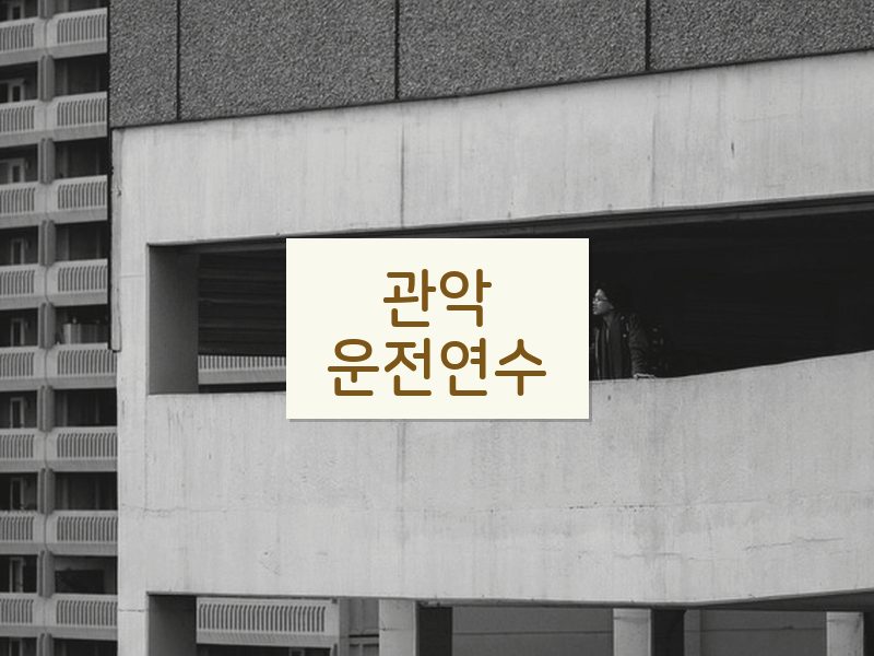 관악운전연수 후기